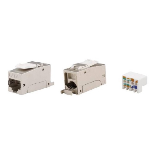 Модуль  Keystone RJ45 CAT6 экранированный, 90 градусов, серебристый SL