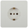 Розетка Intro 7-202-01 Style с заземлением 2P+E Schuko, 16А-250В, IP20, СУ, белый