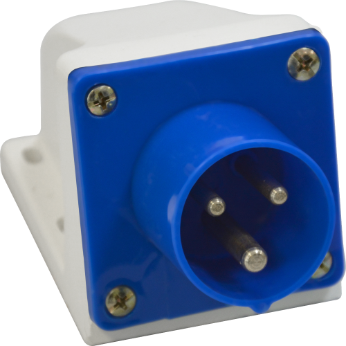 Вилка для монтажа на поверхность 513-16А-6h-220AC-2P+PE-IP44 Вилка для монтажа на поверхность 513-16А-6h-220AC-2P+PE-IP44