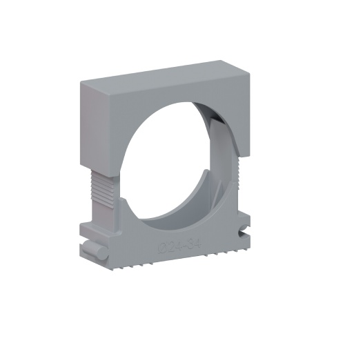 Крепеж раздвижной для труб D24-34мм, АБС, цвет серый (1уп = 20шт) Экопласт Крепеж раздвижной для труб D24-34мм, АБС, цвет серый (1уп = 20шт) Экопласт