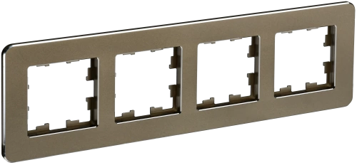 BRITE Рамка 4-мест. РУ-4-1-Бр металл латунь RE IEK BRITE Рамка 4-мест. РУ-4-1-Бр металл латунь RE IEK