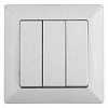 Выключатель Intro Solo 4-106-01 трехклавишный 10А-250В, IP20, СУ, белый