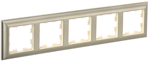 BRITE Рамка 5-мест. РУ-5-Бр беж./шамп. IEK