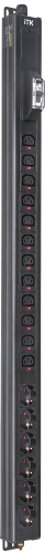 ITK BASE PDU PV1111 23U 1ф 16А 6SCHUKO 12C13 2,6м SCHUKO