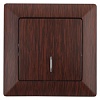 Выключатель Intro Solo 4-102-10 одноклавишный с подсветкой, 10А-250В, IP20, СУ, венге