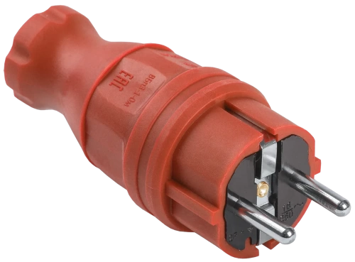 Вилка прямая ВБп3-1-0м ОМЕГА IP44 красная IEK Вилка прямая ВБп3-1-0м ОМЕГА IP44 красная IEK