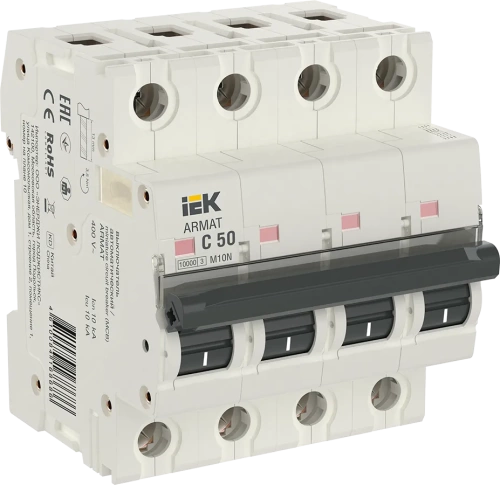 ARMAT Авт. выкл. M10N 4P C 50А IEK ARMAT Авт. выкл. M10N 4P C 50А IEK