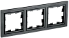 BRITE Рамка 3-мест. РУ-3-БрЧ черн. IEK