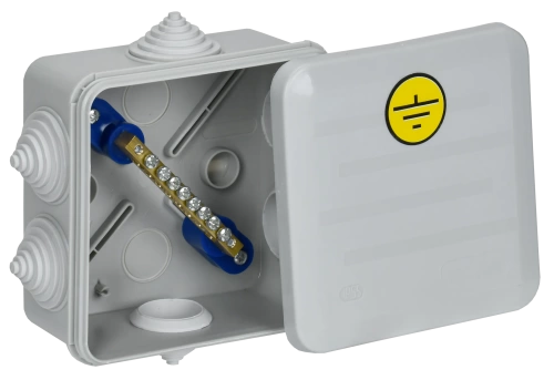 Коробка КУП КМ41361 100х100х50мм IP44 6 вв. (7035) IEK