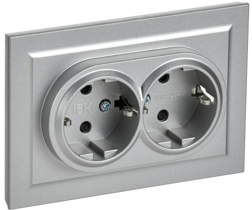 BRITE Роз. 2-я с з/к/ш 16А в сб. РСш12-3-БрА алюм. IEK