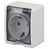 Розетка 2P+E IP54, 16A-250В, ОУ, Эксперт, белый 11-2401-01 ЭРА