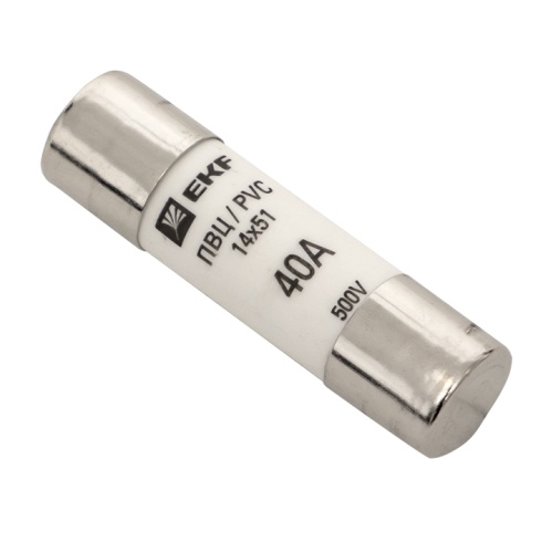 Плавкая вставка цилиндрическая ПВЦ (14х51) 40А EKF Плавкая вставка цилиндрическая ПВЦ (14х51) 40А EKF