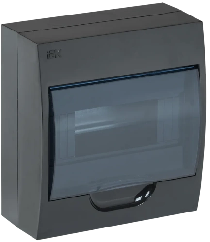 Корпус модульный пл. нав. ЩРН-П-8 черный IP41 IEK