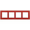 14-5104-23 Эл/ус ЭРА Рамка на 4 поста, стекло, Эра Elegance, красный+бел