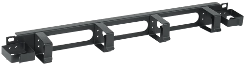 ITK Кабельный органайзер 1U 2 боковых горизонт. и 4 вертик. кольца, черный