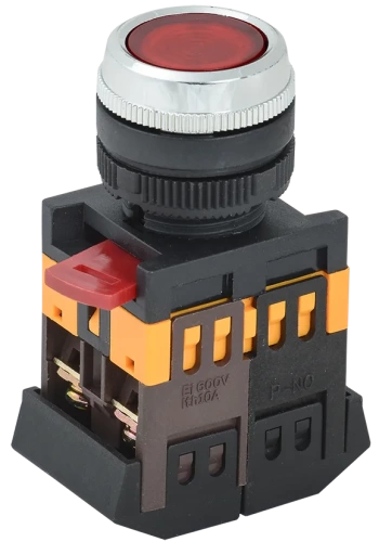 Кнопка ABLFS-22 красный d22мм неон/240В 1з+1р ИЭК Кнопка ABLFS-22 красный d22мм неон/240В 1з+1р ИЭК