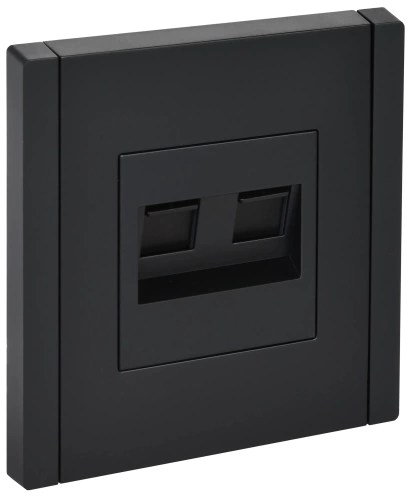 FORTE&PIANO Роз. комп. 2-ая RJ45 кат.6 FP134 чер. IEK