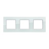 Рамка 3-постовая из натурального светлого стекла LK45