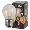 Лампа светодиодная Эра F-LED P45-5W-827-E27 (филамент, шар, 5Вт, тепл, E27)