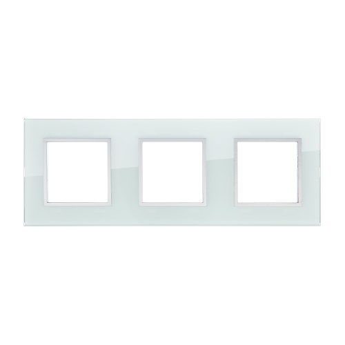 Рамка 3-постовая из натурального светлого стекла LK45