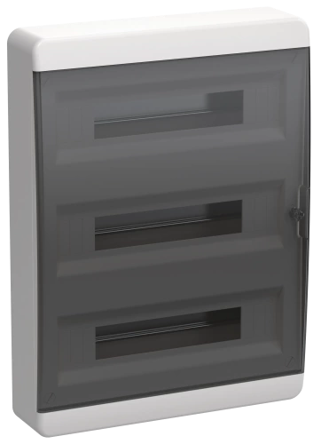 TEKFOR Корпус пласт. ЩРН-П-54 IP41 черн. прозр. дверь IEK