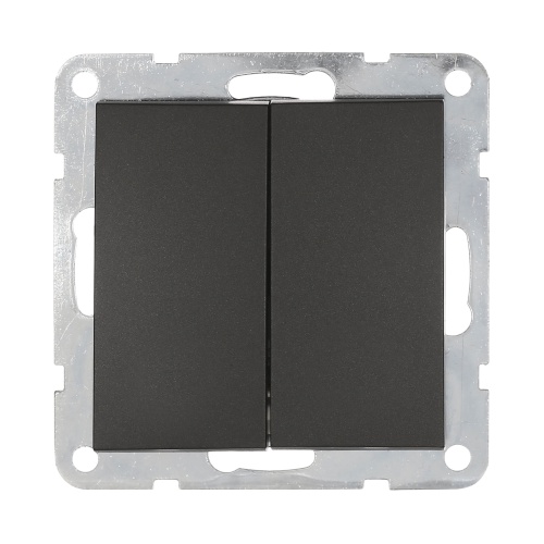Выключатель 2-кл.(схема 5) 16 A, 250 B (черный бархат) LK60