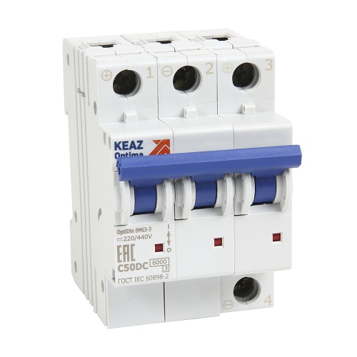 Выключатель автоматический модульный OptiDin BM63-3C16-DC-УХЛ3 (Новый) Выключатель автоматический модульный OptiDin BM63-3C16-DC-УХЛ3 (Новый)