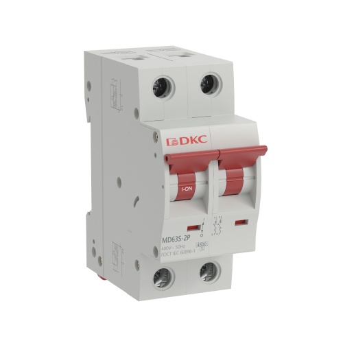 Автоматический выключатель модульный YON max типа MD63S, 4,5кА, 2 полюса, хар-ка D, 40А