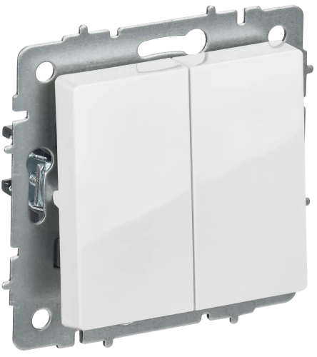 BRITE Выключ. 2-кл. перекр. 10А ВС10-2-3-БрБ бел. IEK BRITE Выключ. 2-кл. перекр. 10А ВС10-2-3-БрБ бел. IEK