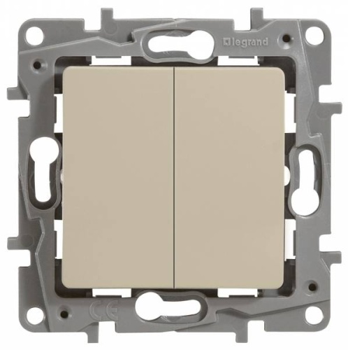 ETIKA Выключ. 2-кл. прох. 10А б/к сл. кость ETIKA Выключ. 2-кл. прох. 10А б/к сл. кость