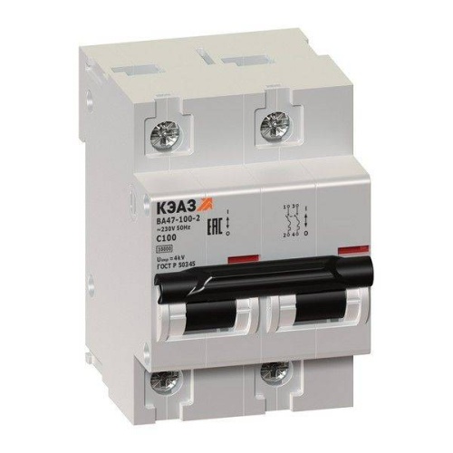 Выключатель автоматический модульный ВА47-100-2D100-УХЛ3-КЭАЗ