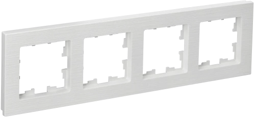 BRITE Рамка 4-мест. РУ-4-Бр бел. рифленый IEK BRITE Рамка 4-мест. РУ-4-Бр бел. рифленый IEK