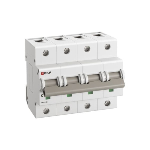 Автоматический выключатель ВА 47-125 4P 50А (C) 15кА PROXIMA EKF
