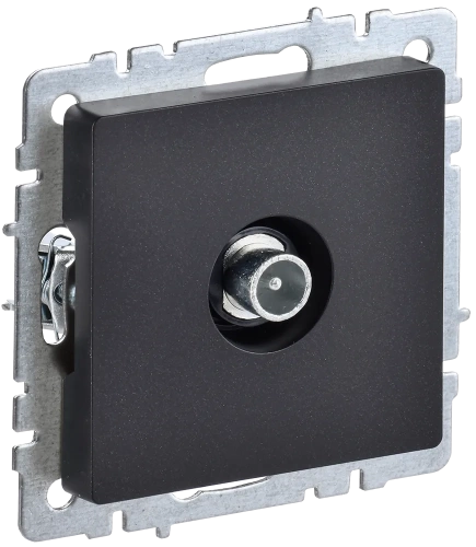 BRITE Роз. TV проходная РТВ10-0-БрЧ черн. IEK