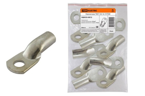 Наконечник медный луженый ТМЛ 150-16-19 ГОСТ 7386-80 TDM Наконечник медный луженый ТМЛ 150-16-19 ГОСТ 7386-80 TDM