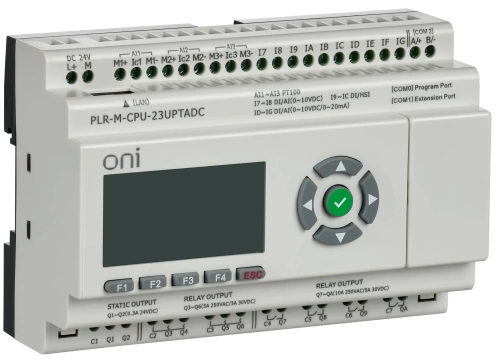 Микро ПЛК PLR-M. CPU DI10/PT3/DO08(R)/02(T) 24В DC ONI