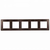 12-5105-13  Рамка для розеток и выключателей ЭРА Серия 12 12-5105-13 на 5 постов, Сатин, бронза