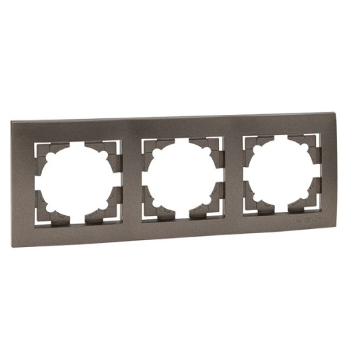 Валенсия Рамка 3-местная графит EKF Валенсия Рамка 3-местная графит EKF