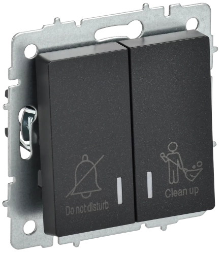 BRITE Выключ. 2-кл. с инд. отел. 10А ВС10-2-9-БрЧ черн. IEK BRITE Выключ. 2-кл. с инд. отел. 10А ВС10-2-9-БрЧ черн. IEK