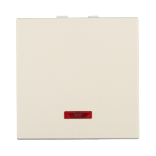 Выключательс индикатором 45х45мм (схема 1L) 16 A, 250 B (бежевый) LK45