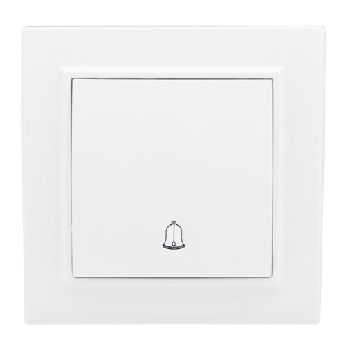 Кнопка звонка СП, Минск, 10А, белый EKF