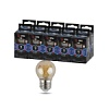 Лампы СВЕТОДИОДНЫЕ F-LED P45-9W-840-E27 gold ЭРА (филамент, шар золот, 9Вт, нейтр, E27)