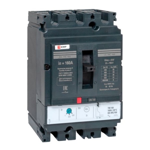 Выключатель автоматический ВА-99C 160/160А 3P 35кА EKF