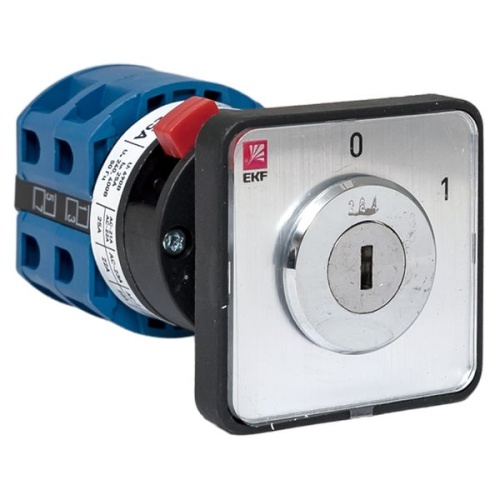 Переключатель кулачковый ПК-1-113 25А 3P «0-1» с ключом EKF PROxima Переключатель кулачковый ПК-1-113 25А 3P «0-1» с ключом EKF PROxima