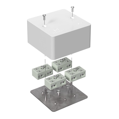 Коробка огнестойкая разветвительная для кабель-канала 40-0460-FR6.0-4-8-Р Е15-Е120 85х85х45 Промрукав