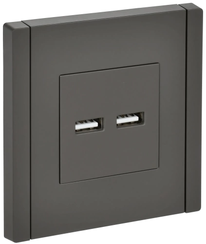 FORTE&PIANO Роз. USB A+A 3,1А FP349 сер. IEK