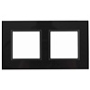 14-5102-05 Эл/ус ЭРА Рамка на 2 поста, стекло, Эра Elegance, чёрный+антр