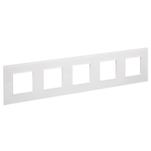 SKANDY Рамка 5-мест. SK-F25W стекло арк. бел. IEK