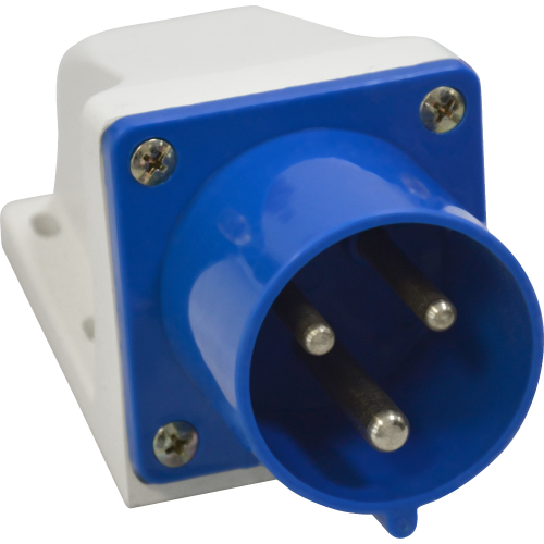 Вилка для монтажа на поверхность 523-32А-6h-220AC-2P+PE-IP44 Вилка для монтажа на поверхность 523-32А-6h-220AC-2P+PE-IP44