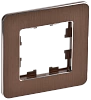 BRITE Рамка 1-мест. РУ-1-1-Бр металл коричн. RE AL IEK